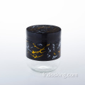 Black Gold Printing 6 pièces Set 400 ml Verre en verre aliments de rangement de rangement de rangement